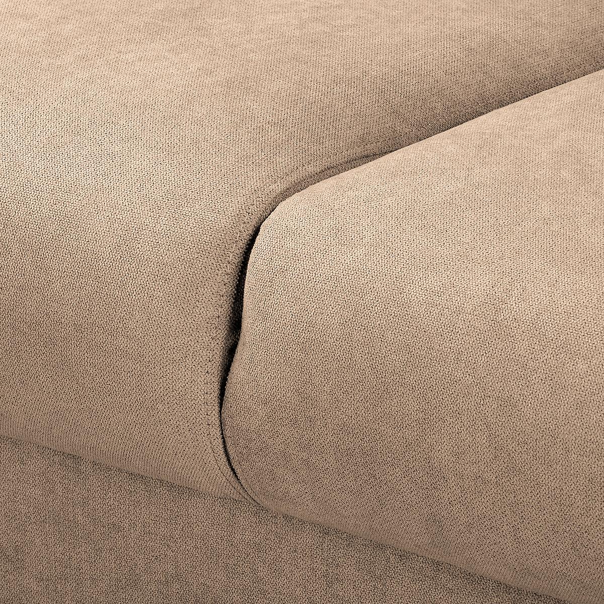 Ecksofa Beata Beige S: 150x230 cm - Wengefarben/Beige, Design, Textil (150/230cm) - Livetastic