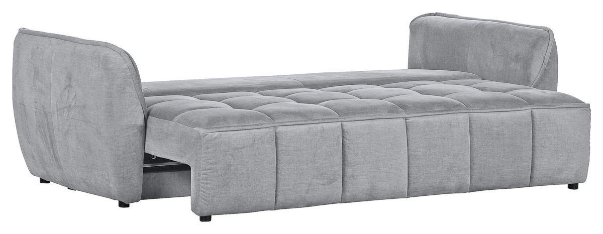 2-Sitzer-Sofa Mit Schlaffunktion Meyford B:250cm - Hellgrau/Schwarz, KONVENTIONELL, Textil (250/70/118cm) - MID.YOU