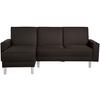 Ecksofa mit Schlaffunktion Just Fashion Dunkelbraun - Chromfarben/Dunkelbraun, KONVENTIONELL, Textil (152/230cm) - Max Winzer