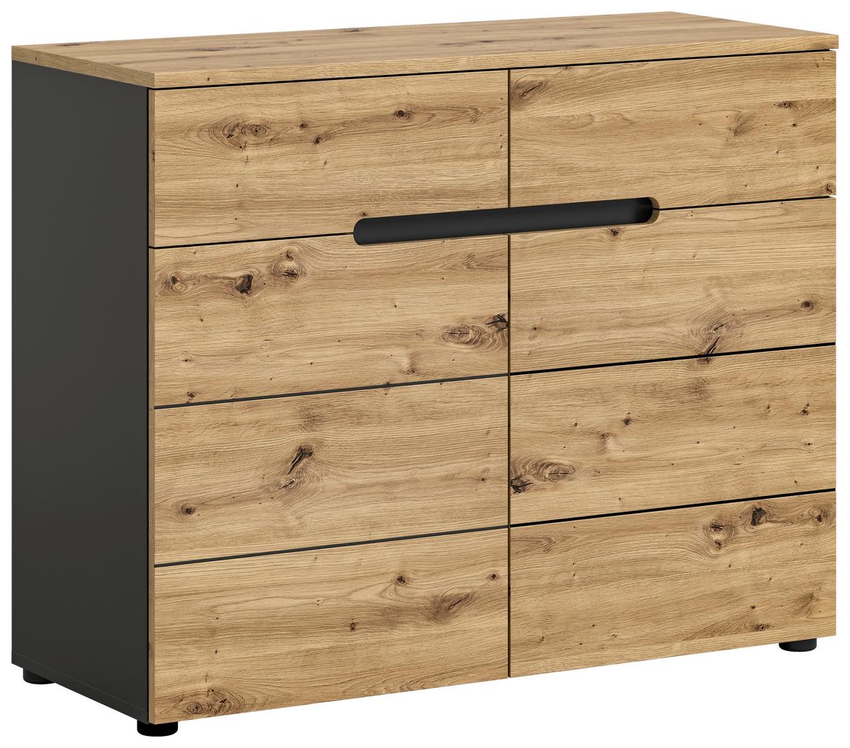 Kommode Canu Eiche Artisan B: 100 Cm - KONVENTIONELL, Holzwerkstoff (100/81/40cm) - MID.YOU