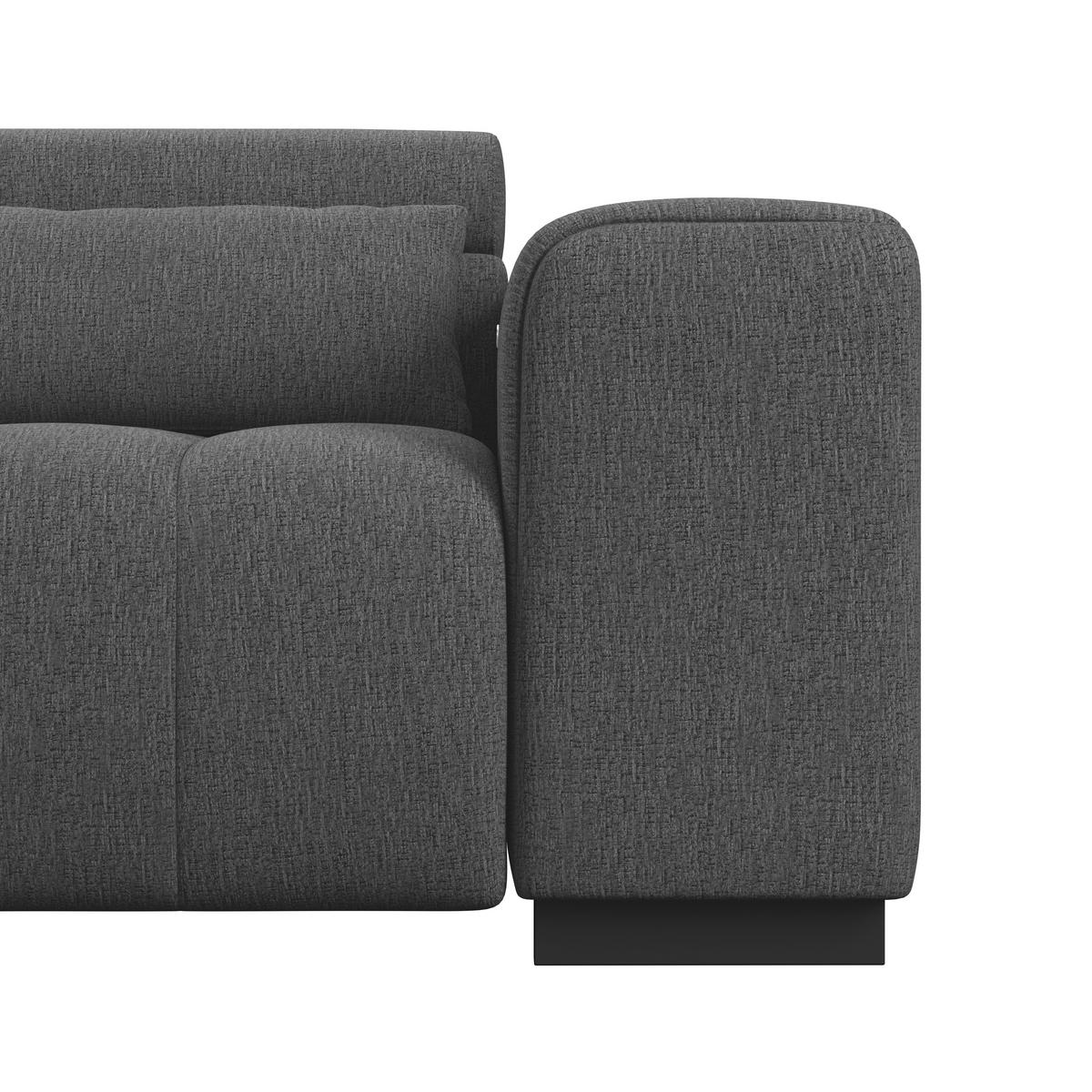 Ecksofa Matera Anthrazit S: 226x311cm - Anthrazit/Schwarz, Trend, Textil (226/311cm)
