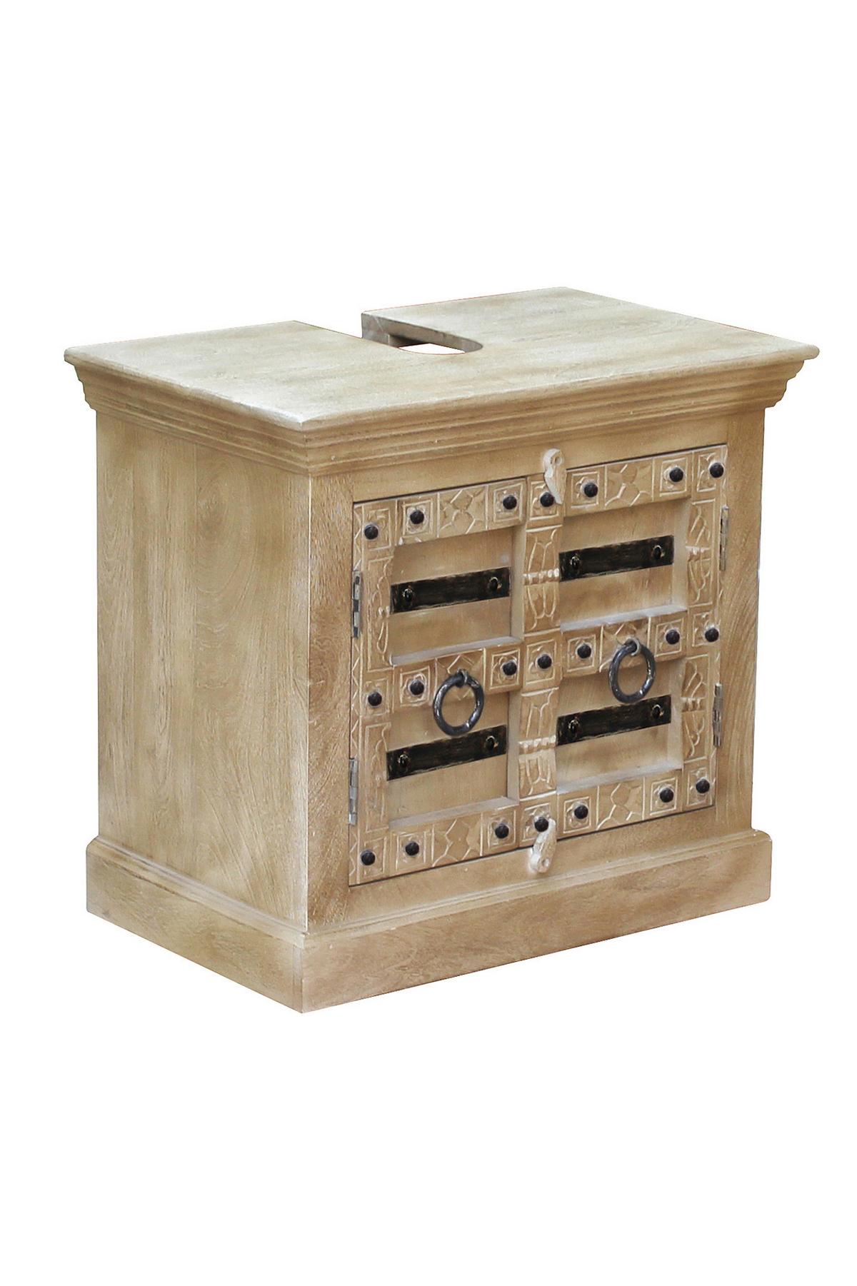 BADEZIMMER Mangolholz 5-teilig - Naturfarben, Basics, Holz - Livetastic