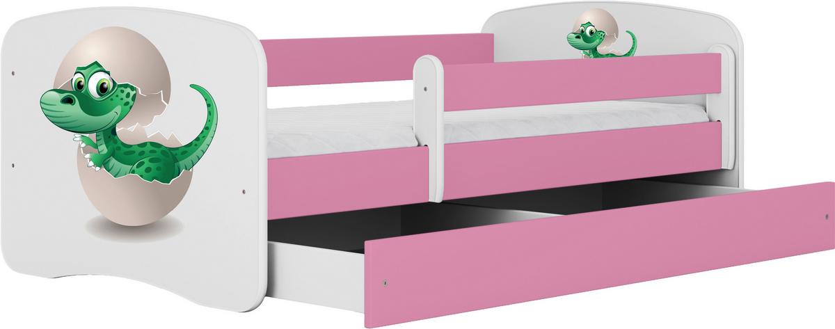 Kinder-/Juniorbett Babydreams inkl. Matratze 80x160 - Pink/Birkefarben, MODERN, Holz/Holzwerkstoff (80/160cm) - MID.YOU