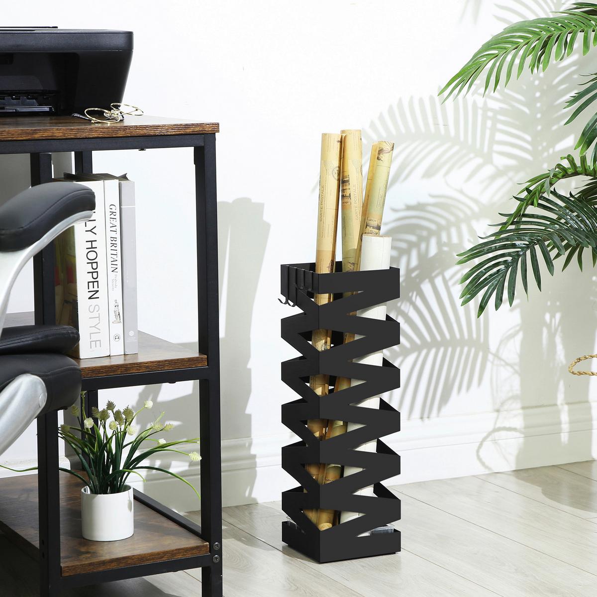 STOJAN NA DÁŽDNIKY TYP: LUC16B - čierna, Trend, kov (15.5/49/15.5cm) - Boxxx