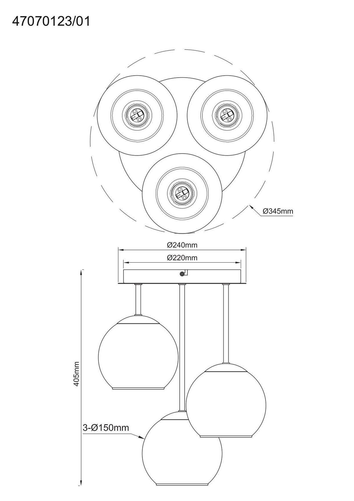Deckenleuchte Gren - Blau/Rot, MODERN, Glas/Metall (34.5/40,5cm)