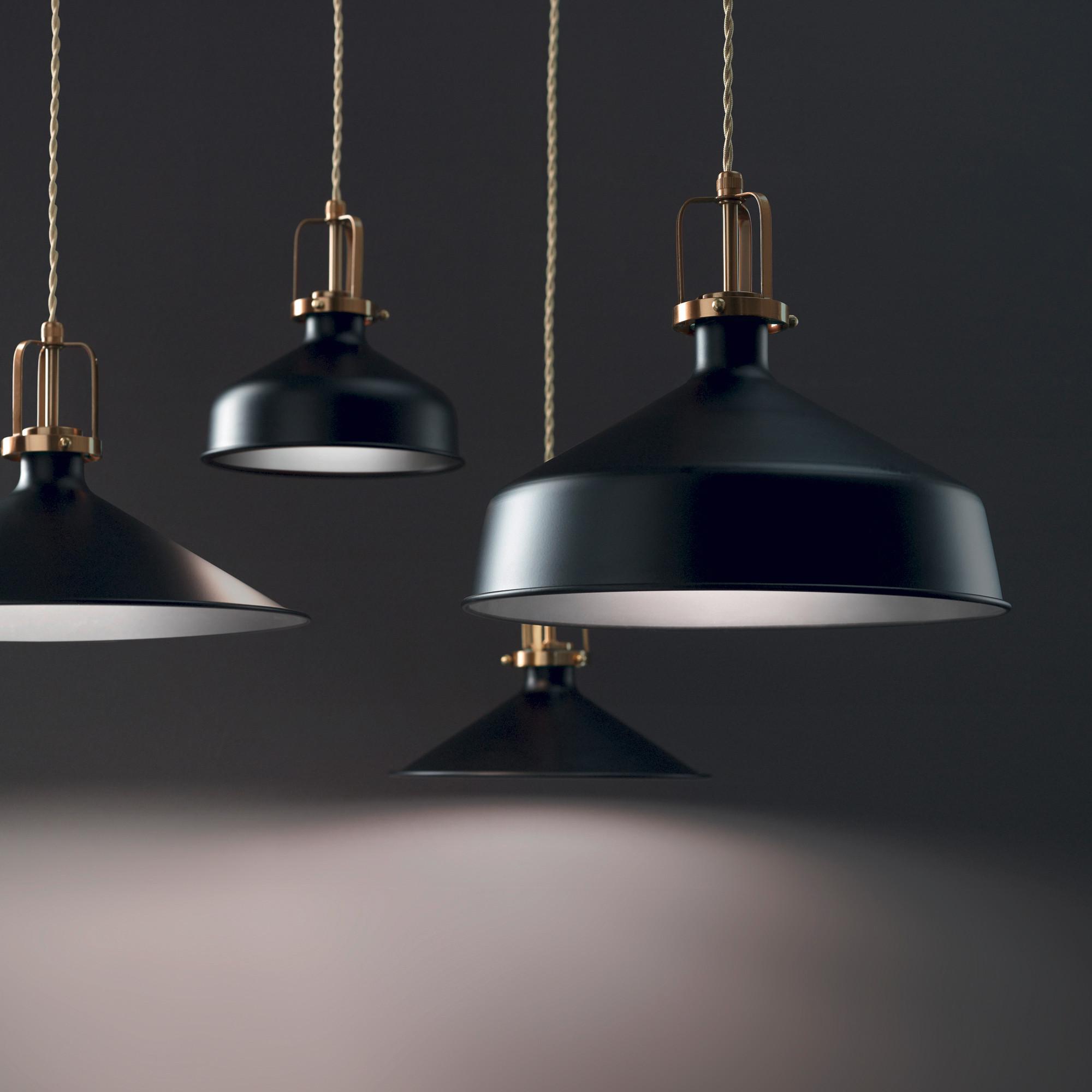 Hängeleuchte Nero Schwarz D: 33 cm - Schwarz, KONVENTIONELL, Metall (33/52-21,5cm) - Ideal Lux