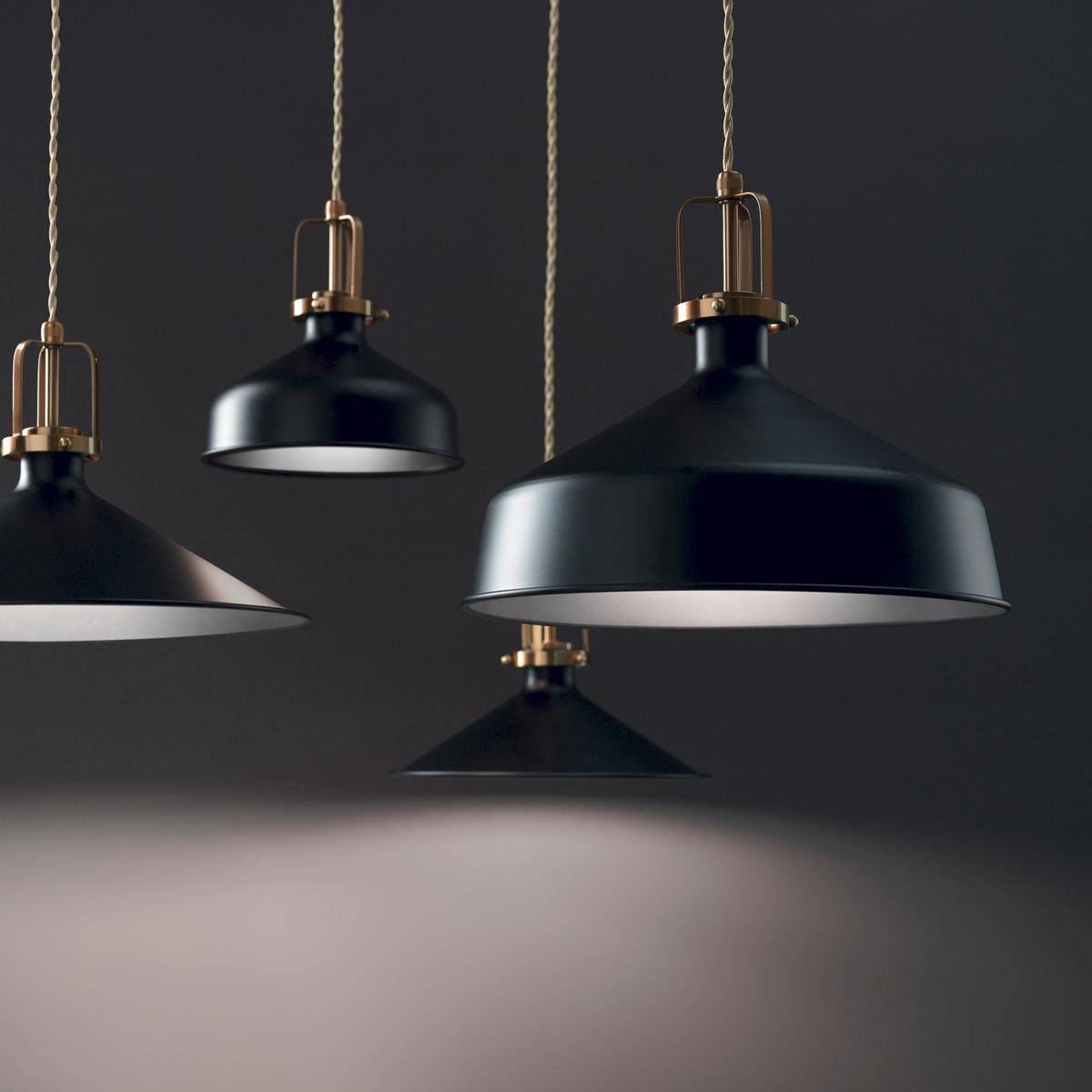 Hängeleuchte Nero Schwarz D: 33 cm - Schwarz, KONVENTIONELL, Metall (33/52-21,5cm) - Ideal Lux