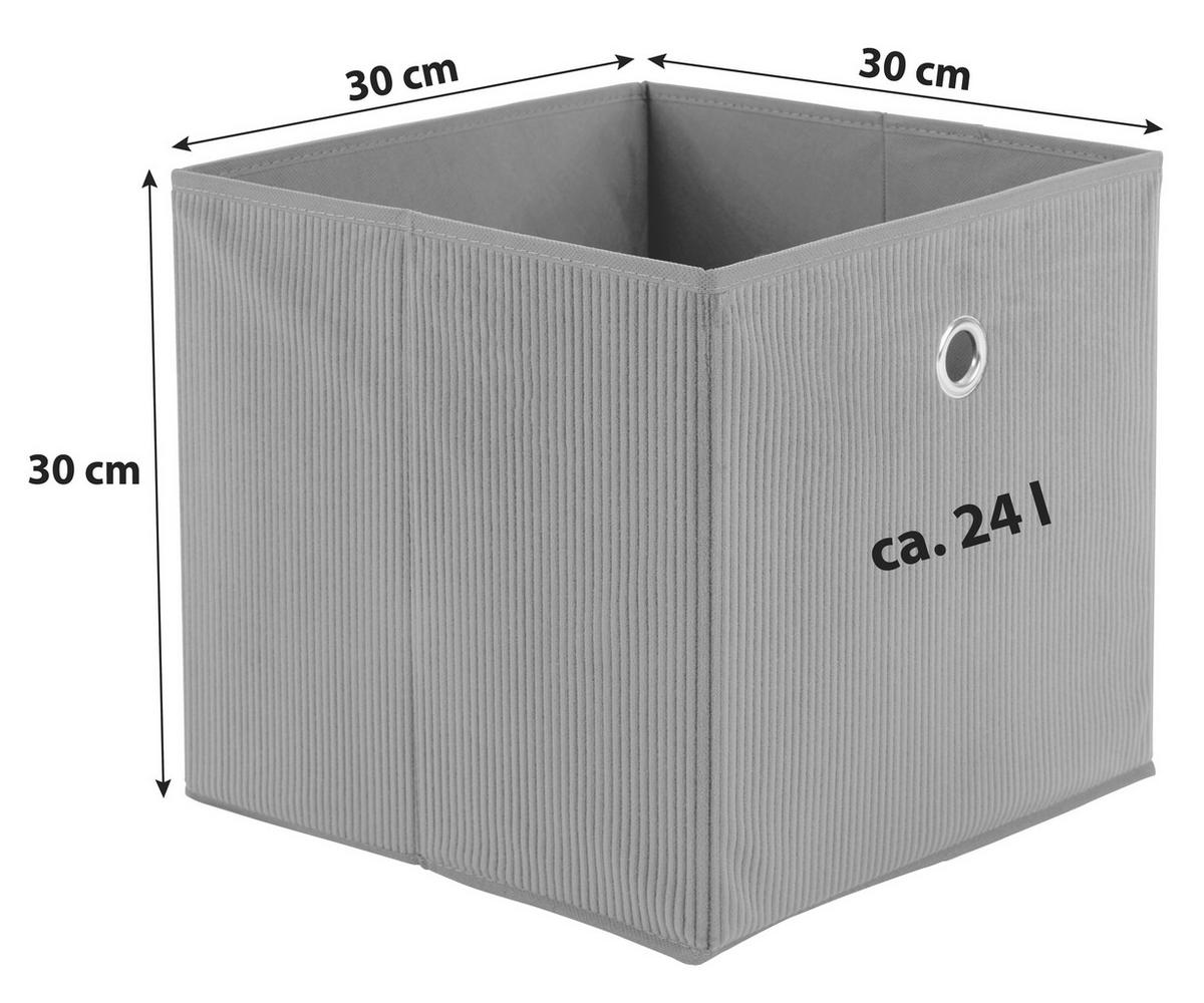 SKLÁDACÍ KRABICE CUBI NEW - hnědá, Moderní, karton/textil (30/30/30cm)