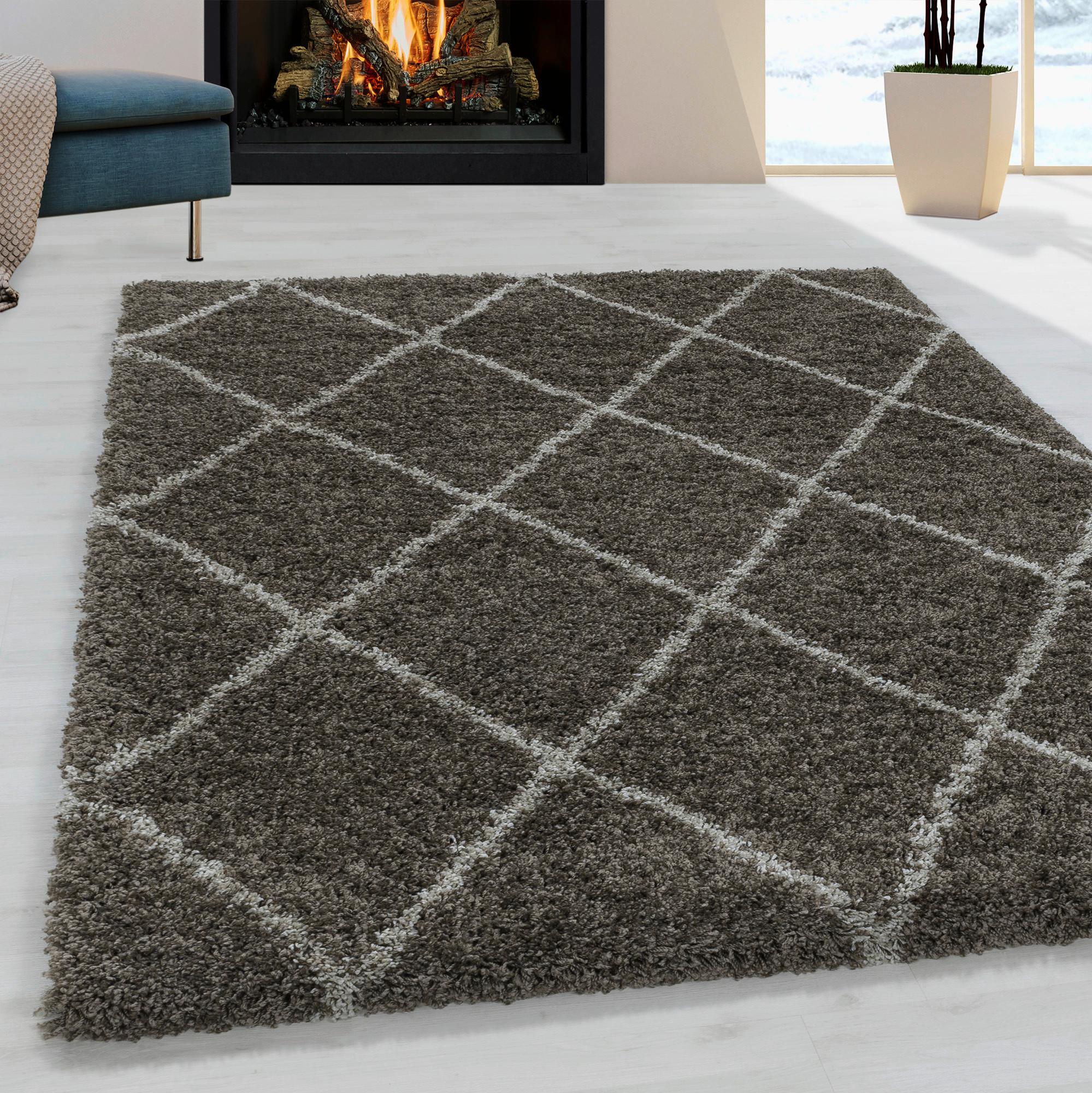 Hochflor Teppich Taupe Alvor 160x230 Cm - Taupe, Basics, Textil (160/230cm)