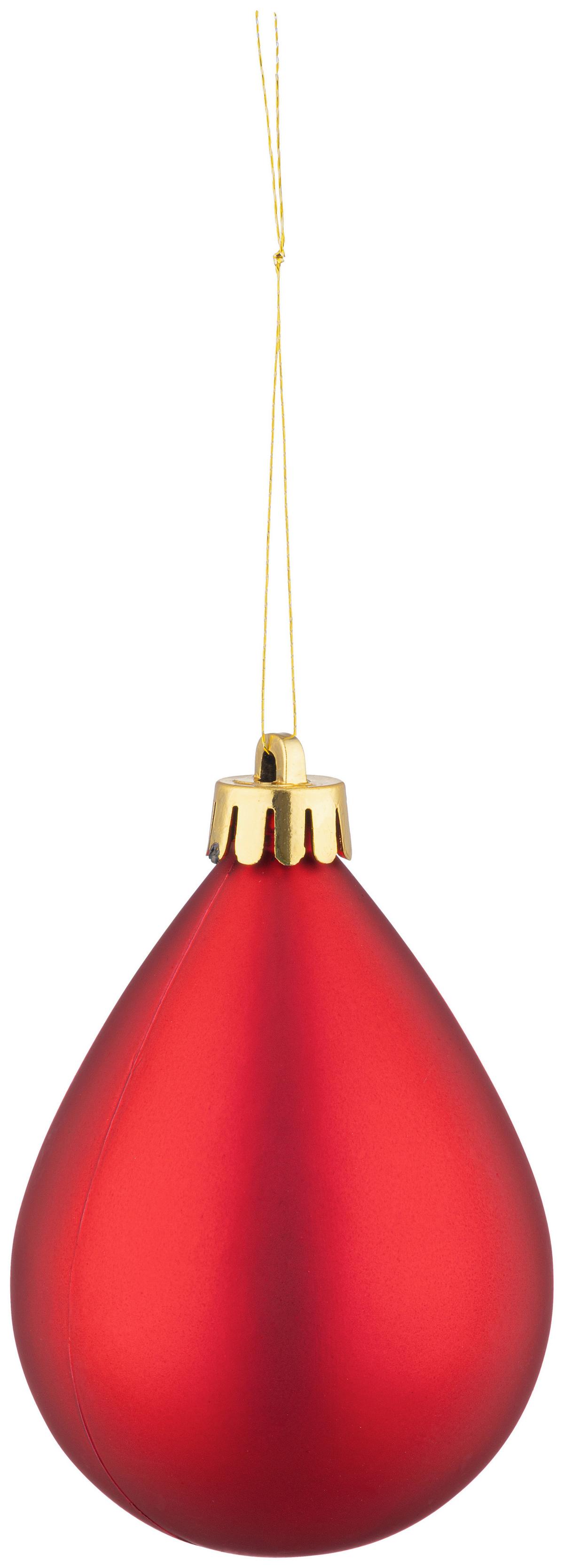 CHRISTBAUMKUGEL-SET Dirk, Rot, 90-teilig - Rot, KONVENTIONELL, Kunststoff - Luca Bessoni