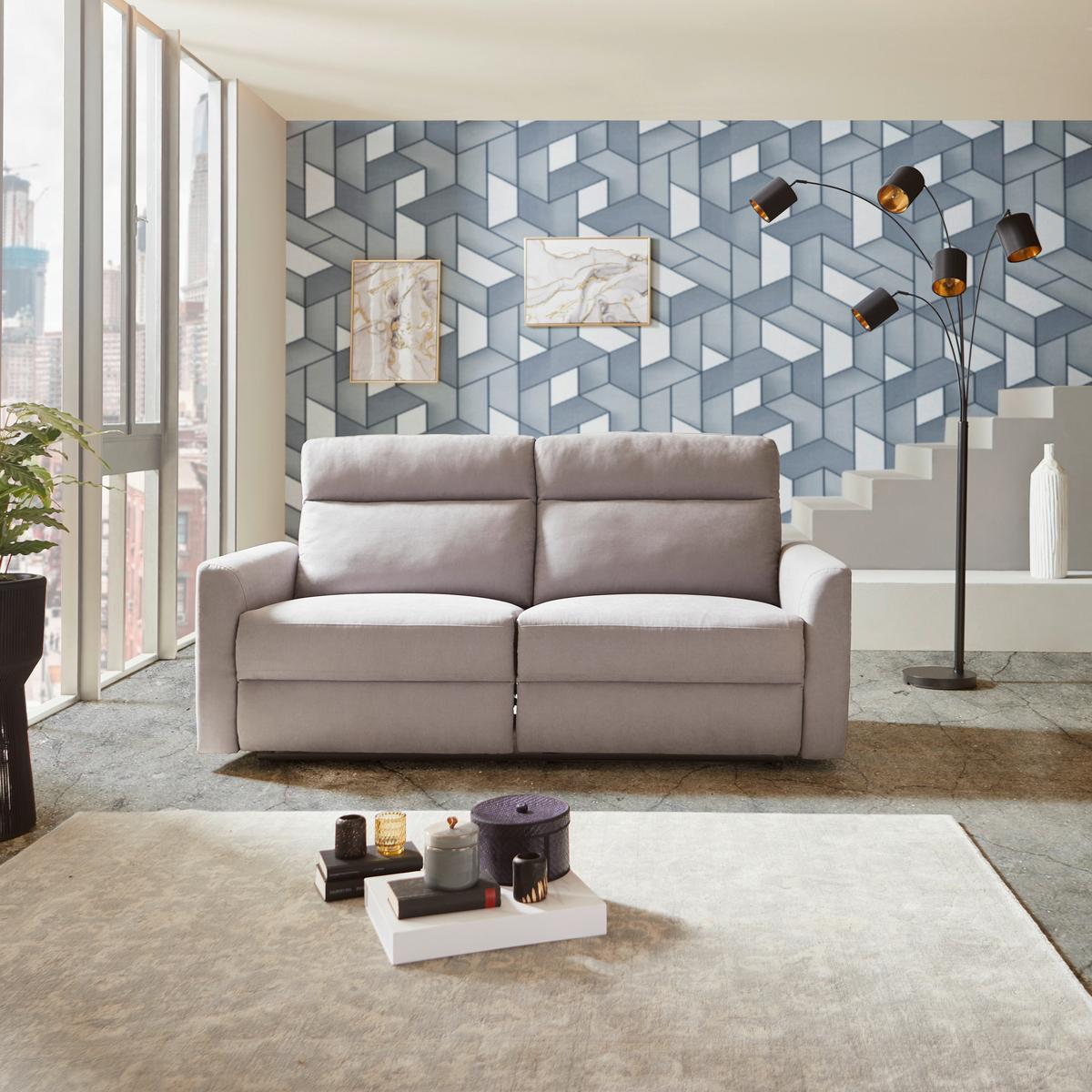 Kétüléses Kanapé Promo - világosszürke, Basics, textil (198/100/93cm) - Ondega