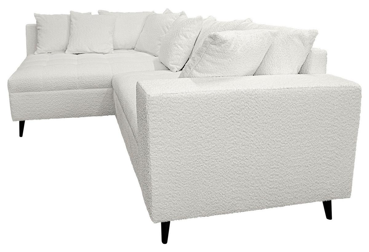 Ecksofa Pruno, Hellgrau S: 174x247 Cm - Hellgrau/Schwarz, Design, Textil (174/247cm) - MID.YOU