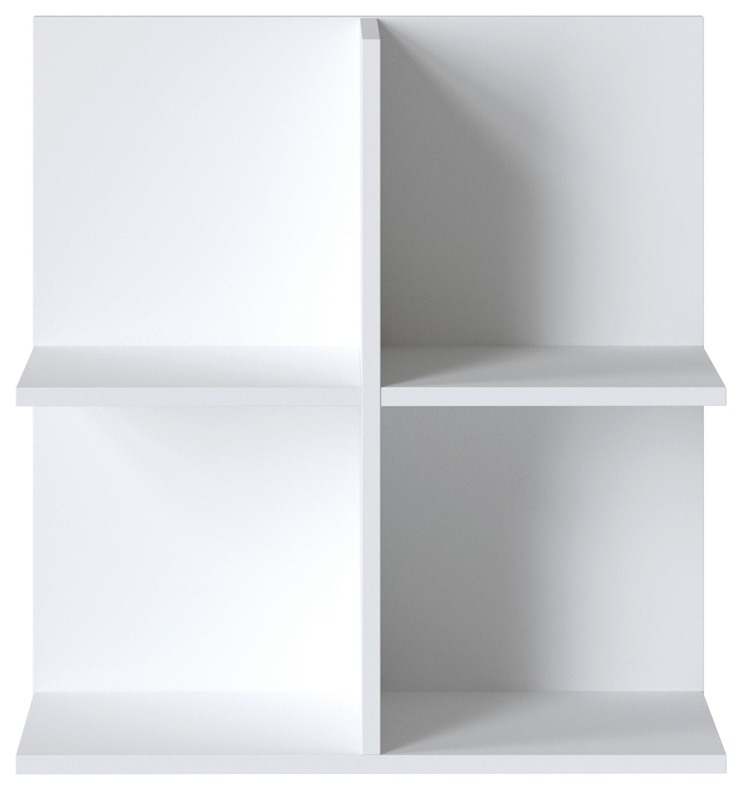 Wandregal Turino Neo Weiß B: 60 cm - Weiß, Trend, Holzwerkstoff (60/62/23,9cm)