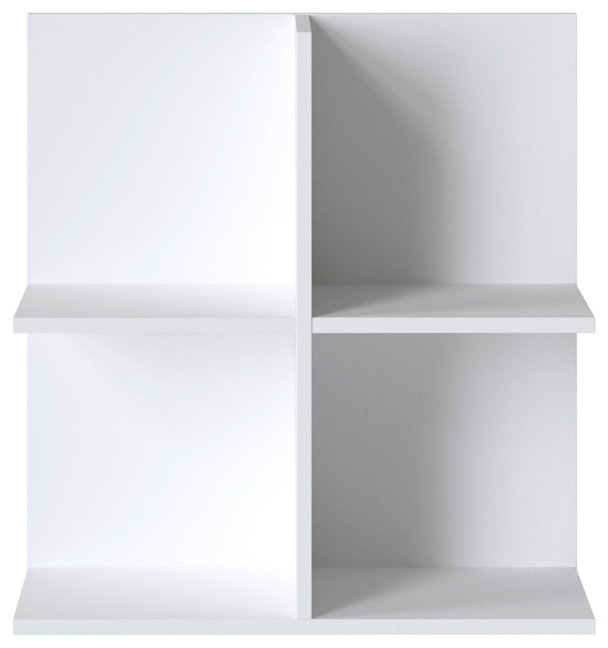 Wandregal Turino Neo Weiß B: 60 cm - Weiß, Trend, Holzwerkstoff (60/62/23,9cm)