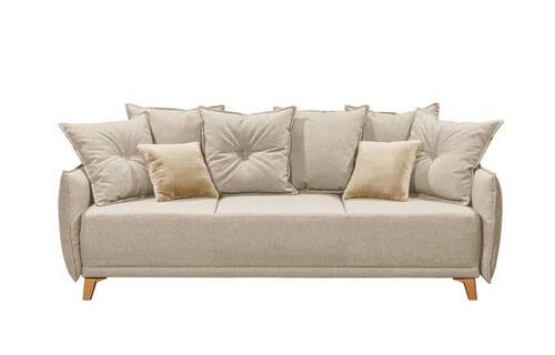 Schlafsofa Pamplona - Eichefarben/Beige, Basics, Textil (232/91/105cm) - MID.YOU