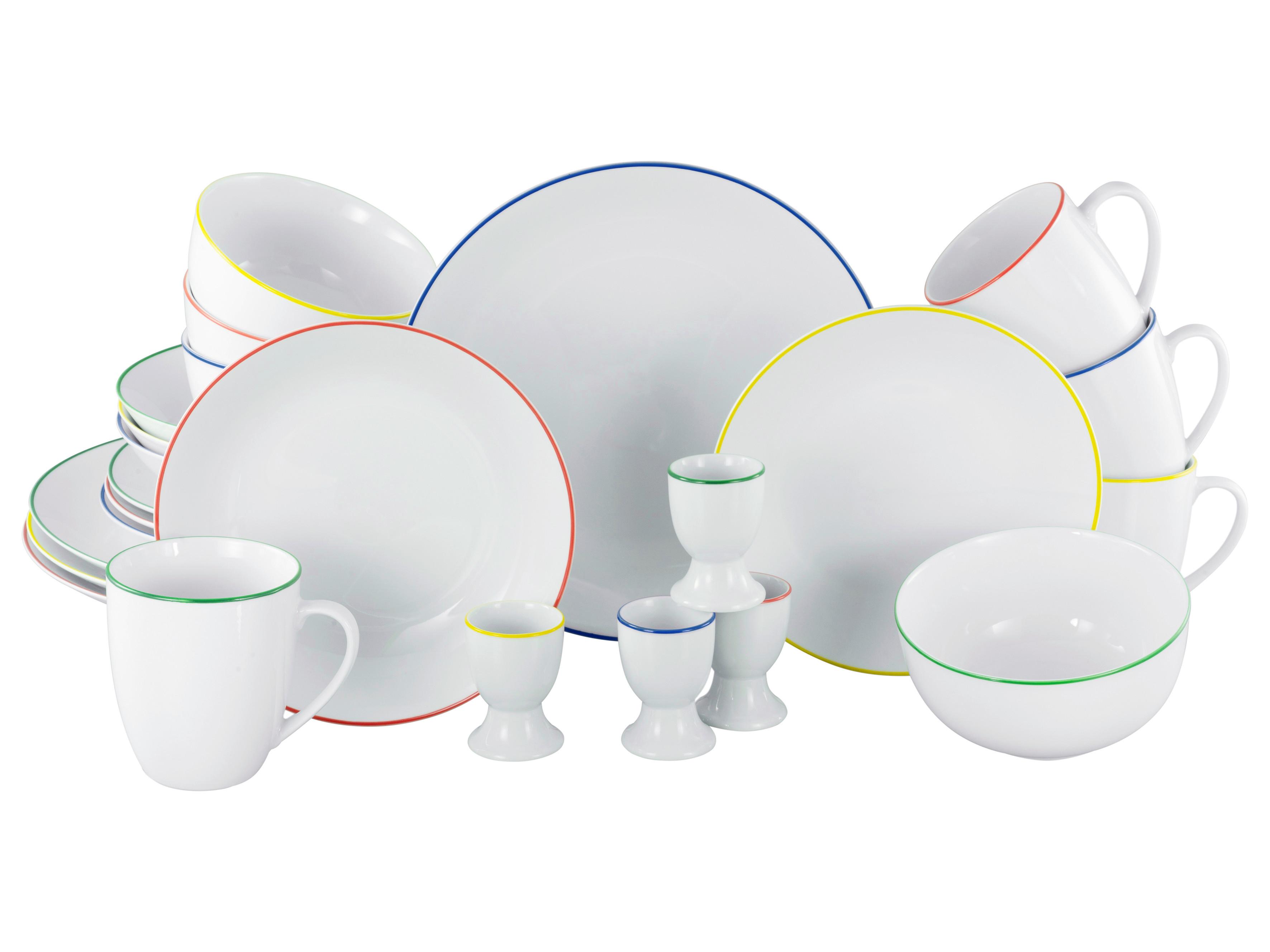 Kombiservice Multicolor L: 39 cm - Multicolor, Basics, Keramik (39/33/30,5cm) - Creatable
