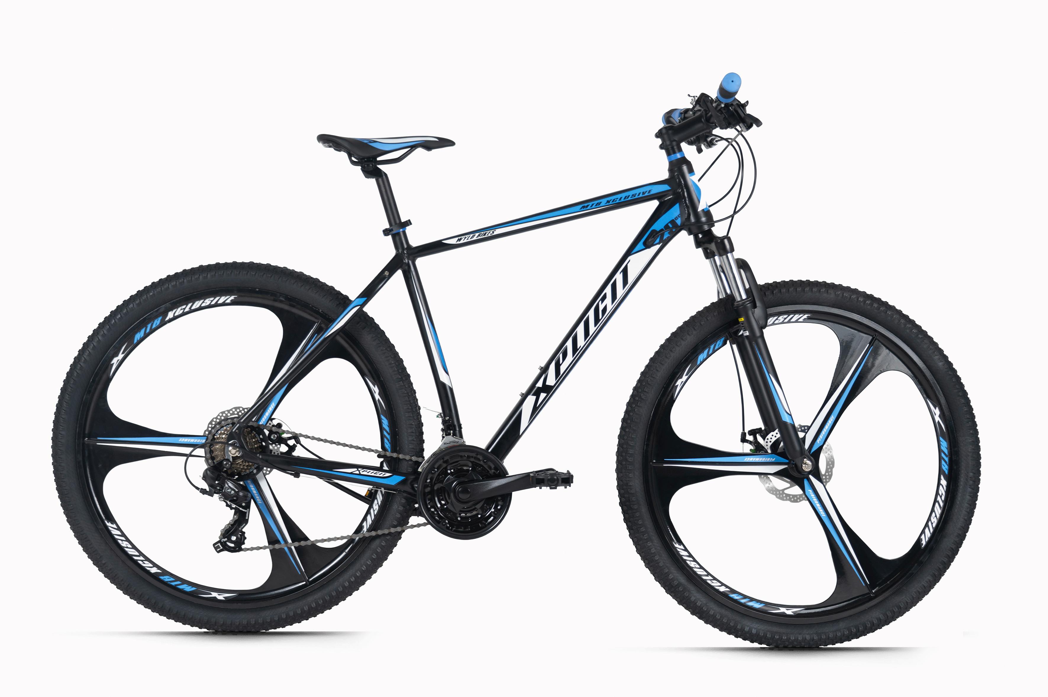 Mountainbike 29'' WYLD Xplicit schwarz/blau - Schwarz, Basics, Metall (25cm)