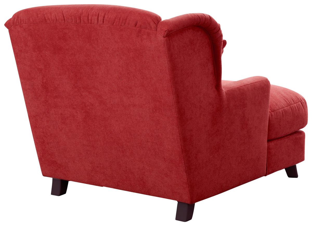 XXXL-Sessel Asado rot teilmassiv, B: 109 cm - Dunkelbraun/Rot, MODERN, Holzwerkstoff/Textil (109/104/145cm) - Sit & More