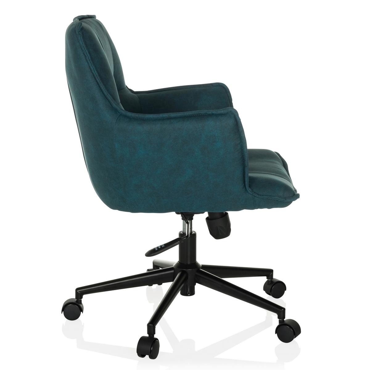 Drehstuhl Solao Life Dunkelblau B: 54 cm - Schwarz/Dunkelblau, MODERN, Kunststoff/Textil (54/85/70cm) - MID.YOU
