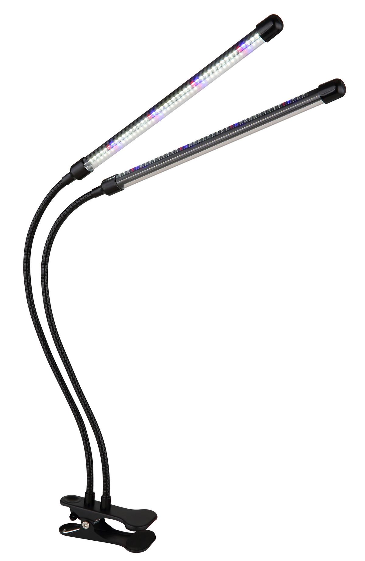 Led-klemmleuchte 28053 - Transparent/Schwarz, KONVENTIONELL, Kunststoff/Metall (45/41/47cm) - Globo