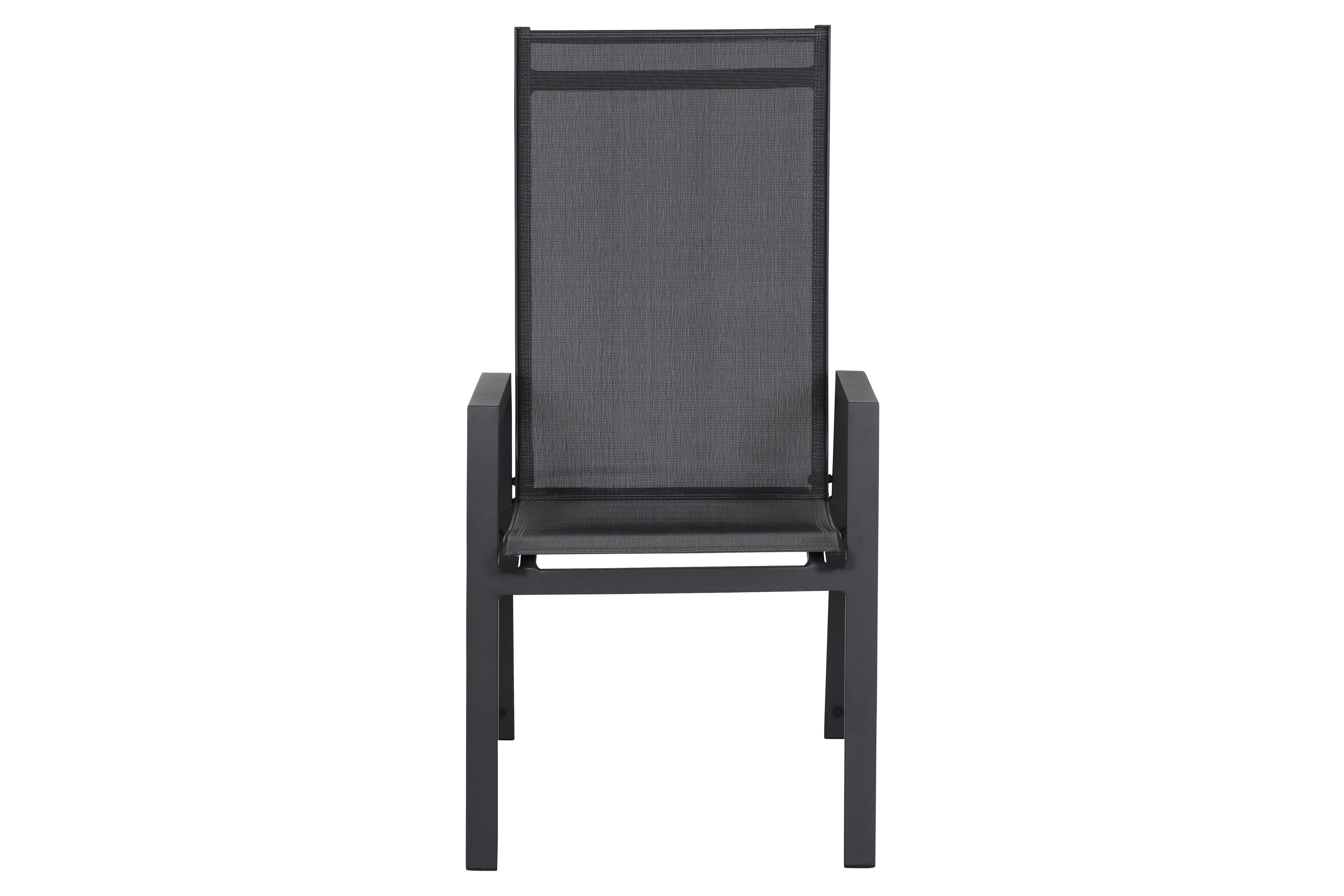 Gartensessel Stapelbar Metall/Kunststoff - Anthrazit, KONVENTIONELL, Kunststoff/Metall (60/111,5/74cm) - Siena Garden