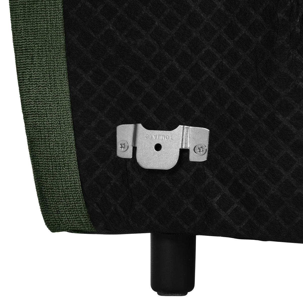 Ecksofa Fluffy Dunkelgrün S: 184x269 Cm - Dunkelgrün/Schwarz, MODERN, Textil (184/269cm) - Trendmanufaktur