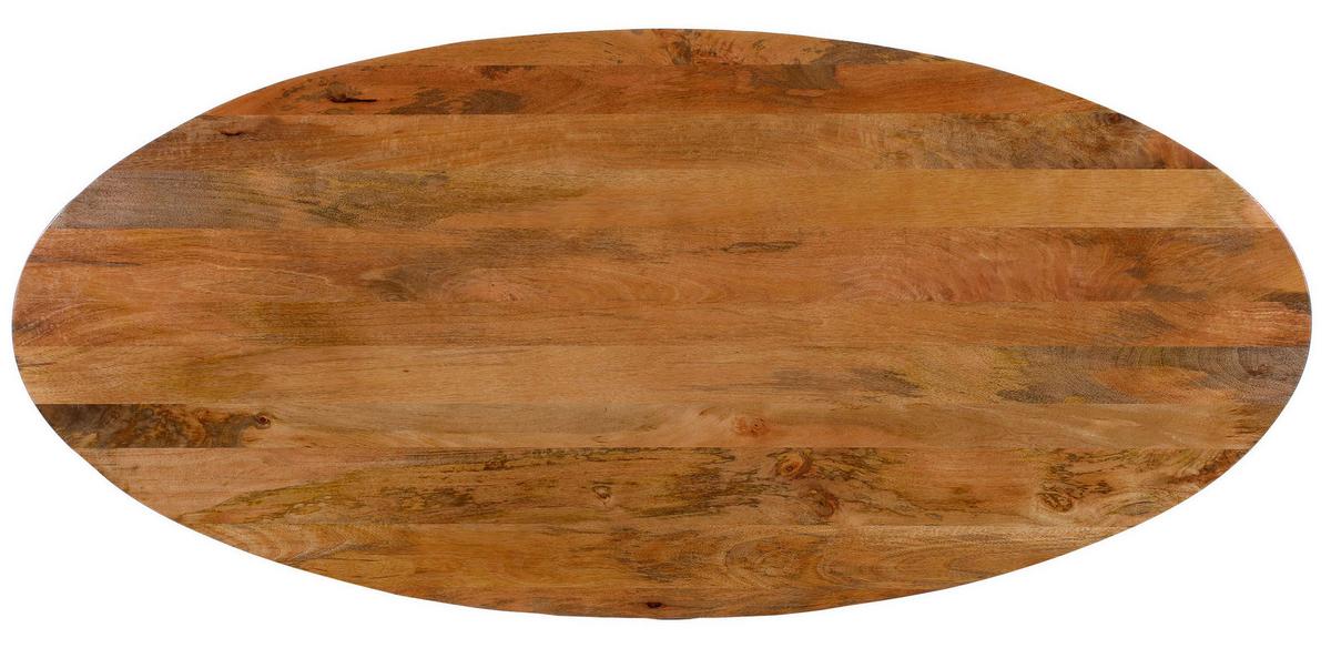 Esstisch Chuck - Schwarz/Naturfarben, Design, Holz/Metall (210/100/73,5cm) - Livetastic