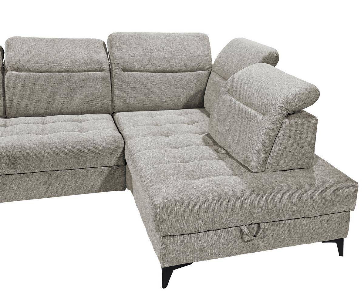 Ecksofa Rockdale Taupe S: 282x200 Cm - Taupe/Schwarz, KONVENTIONELL, Textil (282/200cm) - MID.YOU