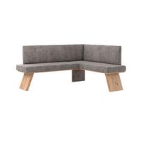 Eckbank Emma Ii Webstoff Grau, B: 160 Cm - Eichefarben/Grau, KONVENTIONELL, Holzwerkstoff/Textil (160/140cm)