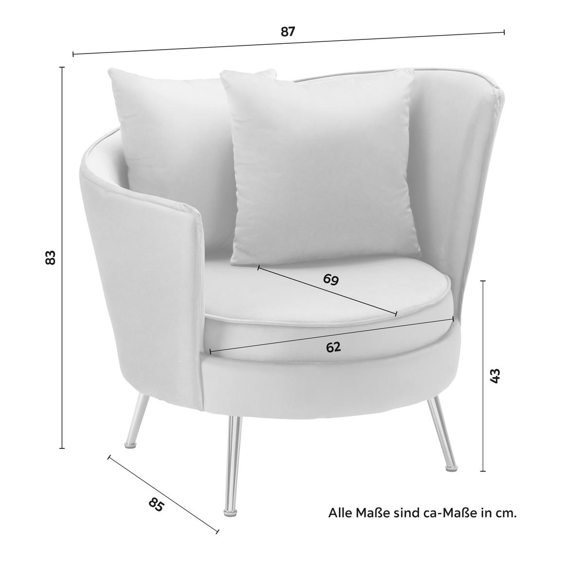 Křeslo Cherie růžová - růžová/barvy chromu, Moderní, kov/textil (87/84/85cm) - Bessagi Home