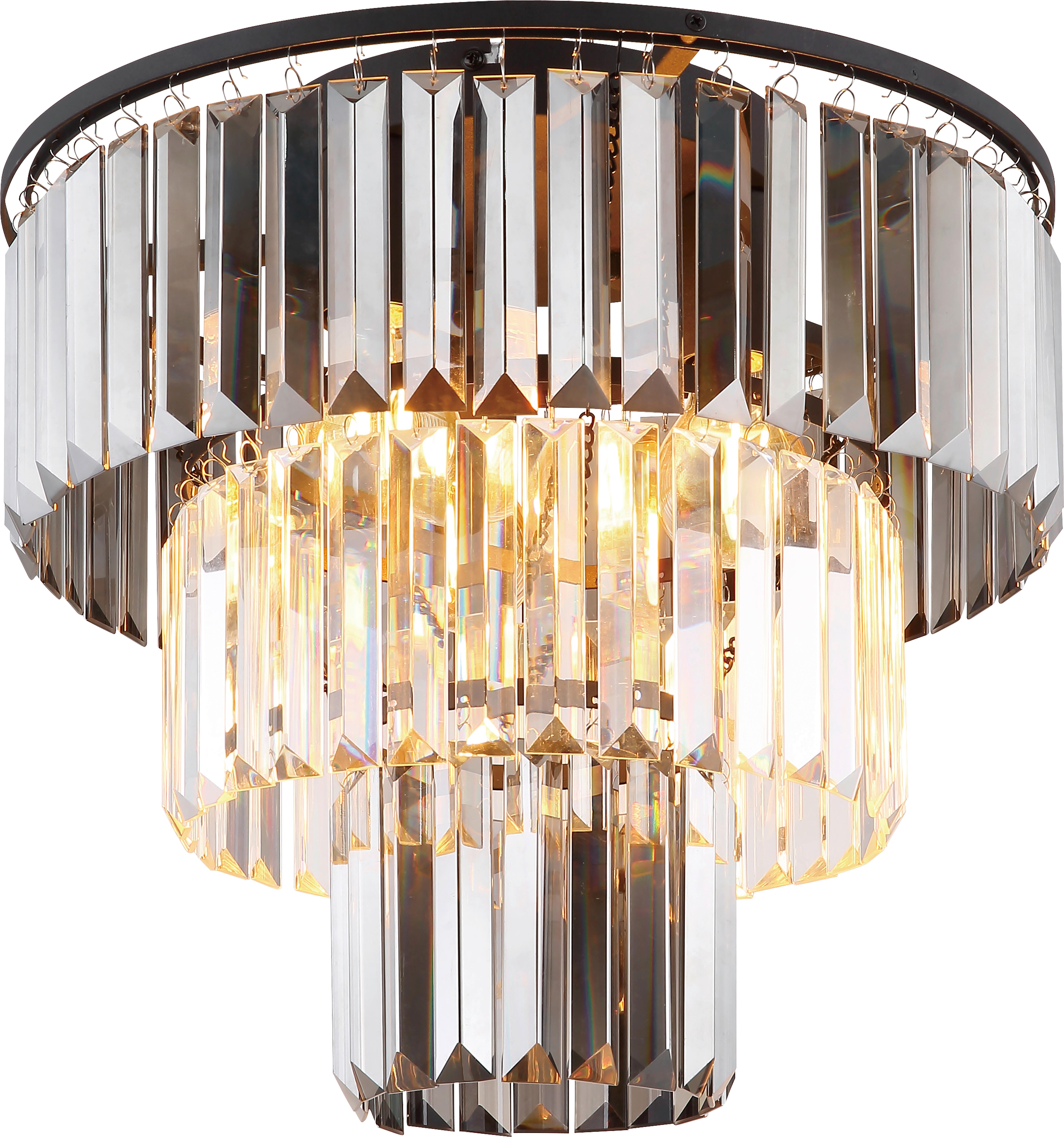 Deckenleuchte Asmir - Chromfarben/Schwarz, MODERN, Kunststoff/Metall (40/33cm)