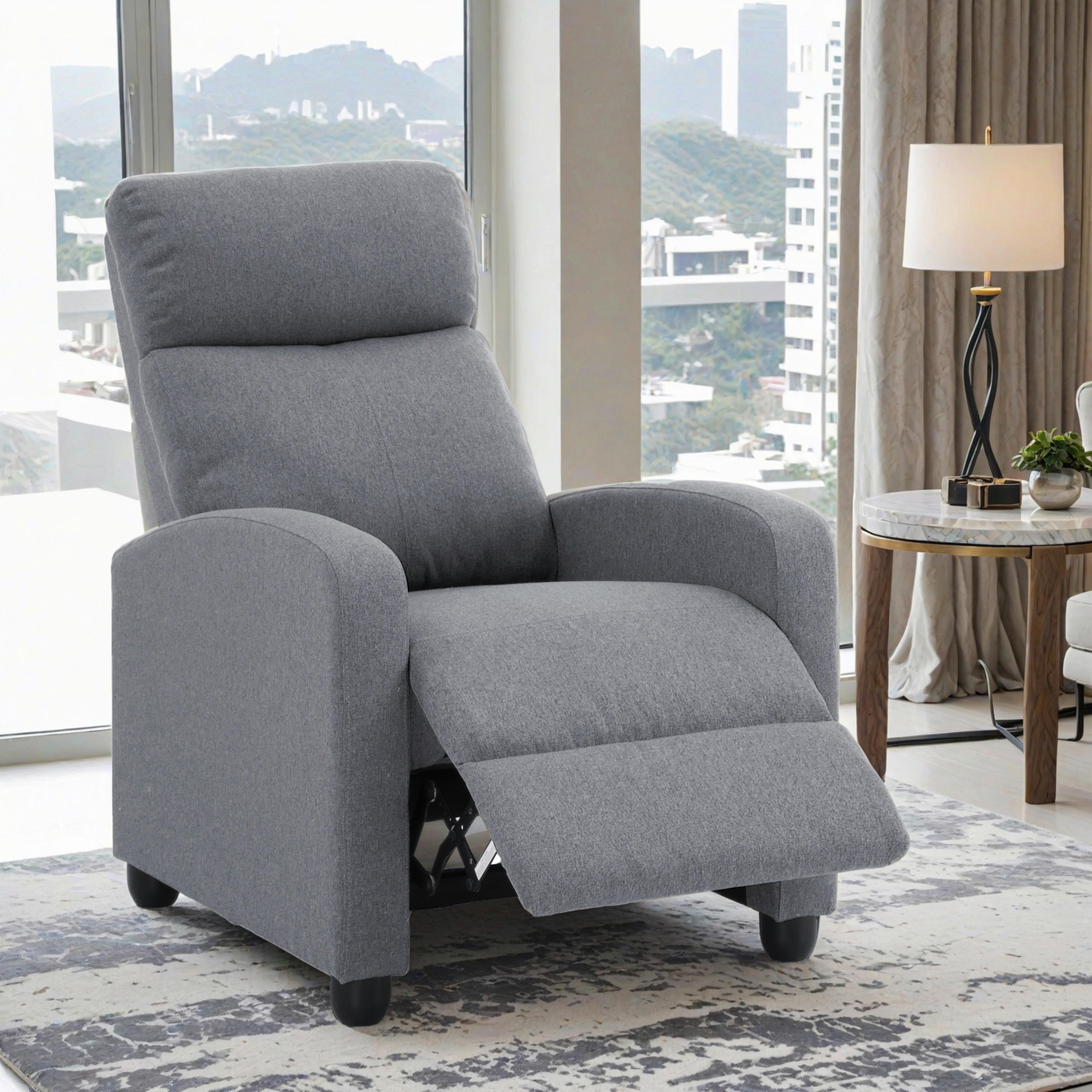 Fernsehsessel Millo Hellgrau B: 68,5 cm - Hellgrau/Schwarz, Basics, Holz/Textil (68.5/86/100cm) - P & B