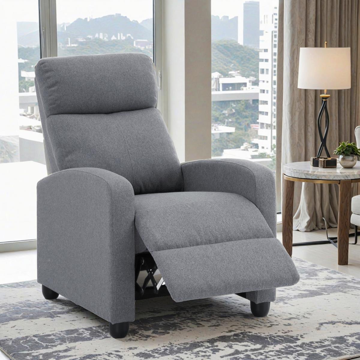 Fernsehsessel Millo Hellgrau B: 68,5 cm - Hellgrau/Schwarz, Basics, Holz/Textil (68.5/86/100cm) - P & B