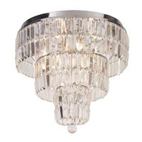 Bad-Deckenleuchte Empire Ip44 Chromfarben Kristallglas - Chromfarben, Design, Glas/Metall (50/45cm)