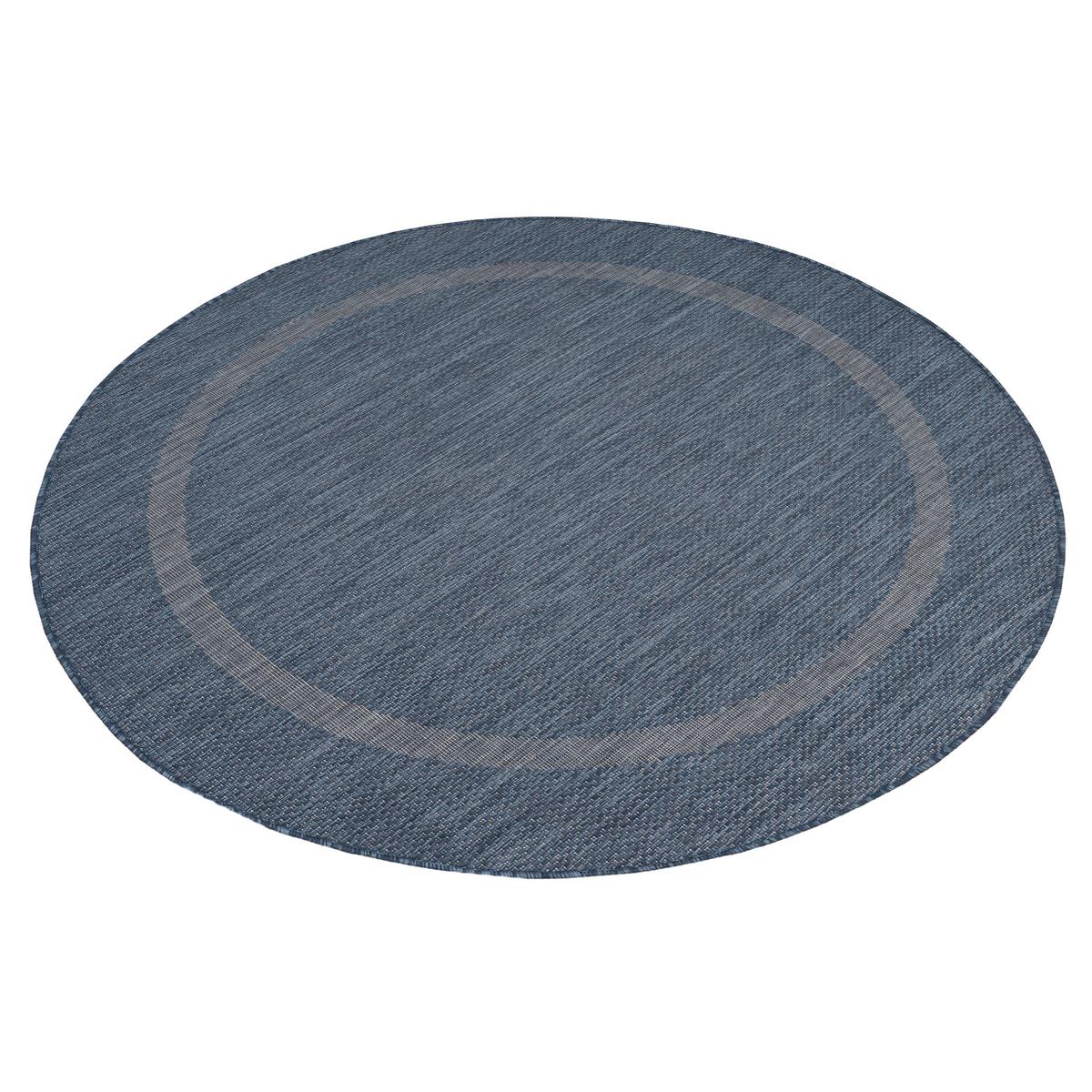 Flachwebteppich Relax - Blau, Basics, Textil (200/200cm) - Novel