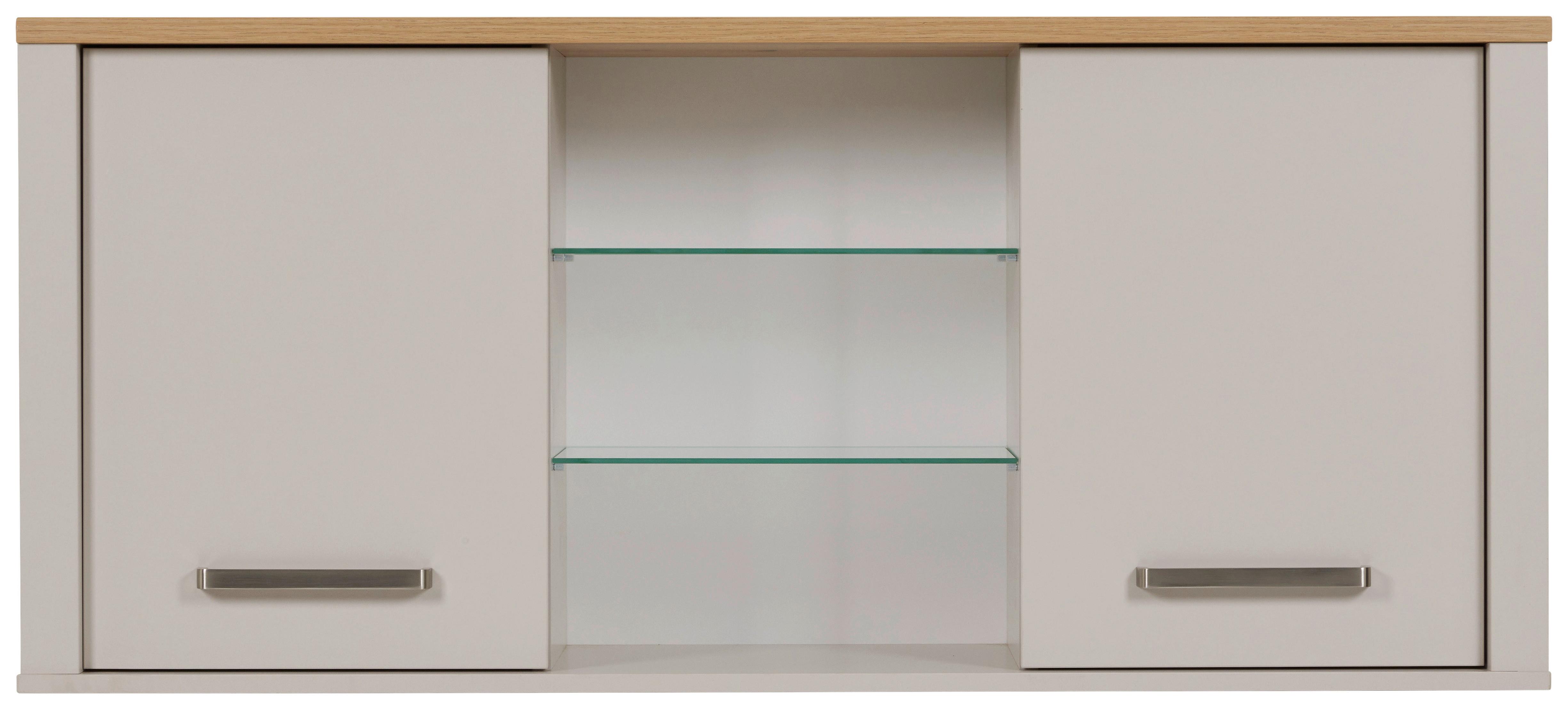 Küchenoberschrank Sardegna - Kaschmir/Eiche Artisan, ROMANTIK / LANDHAUS, Glas/Holzwerkstoff (130/57/33cm)
