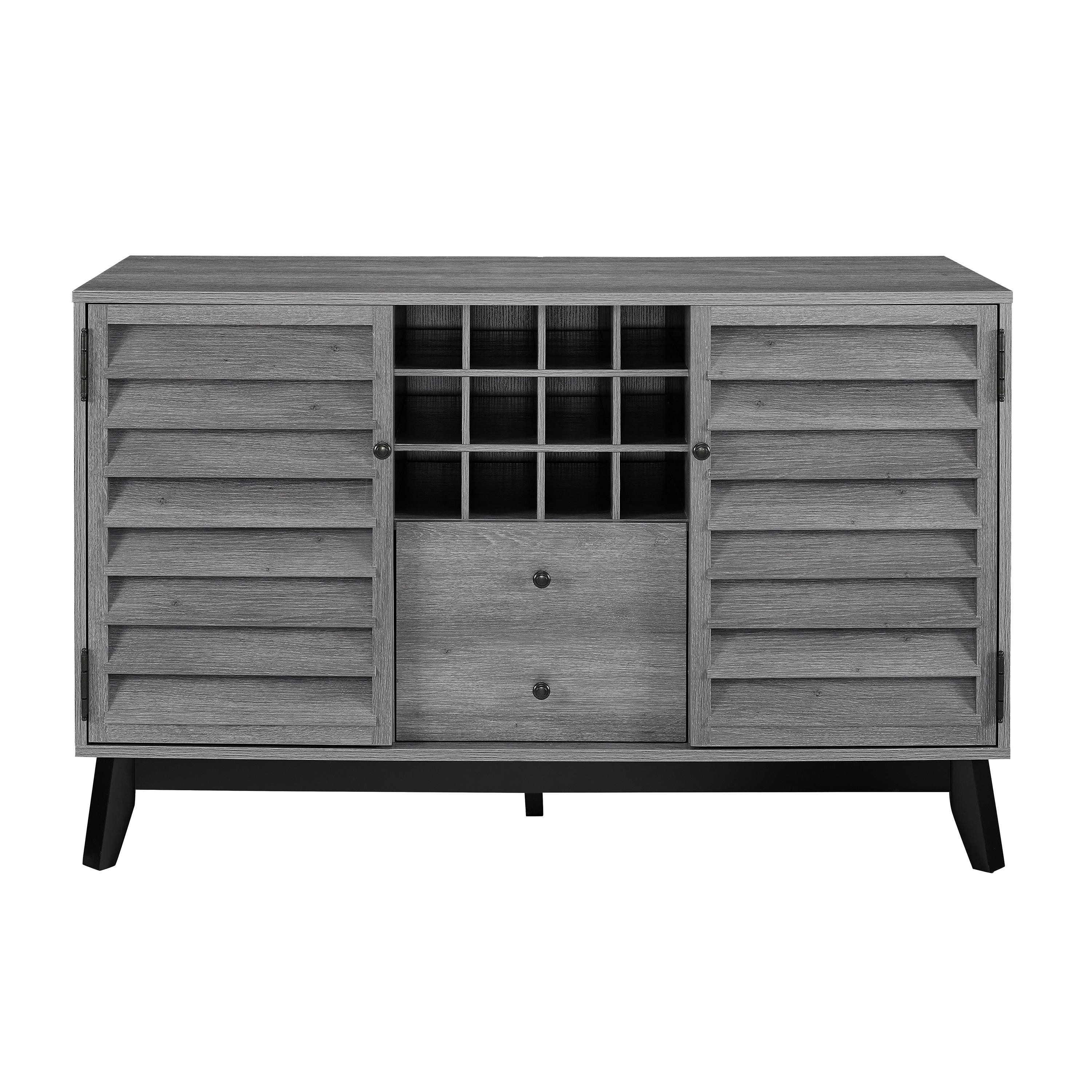 Weinregal Vaughn Grau Eiche Dekor B: 120 cm - Eichefarben/Eiche grau, Design, Holzwerkstoff (120/76/48cm) - MID.YOU