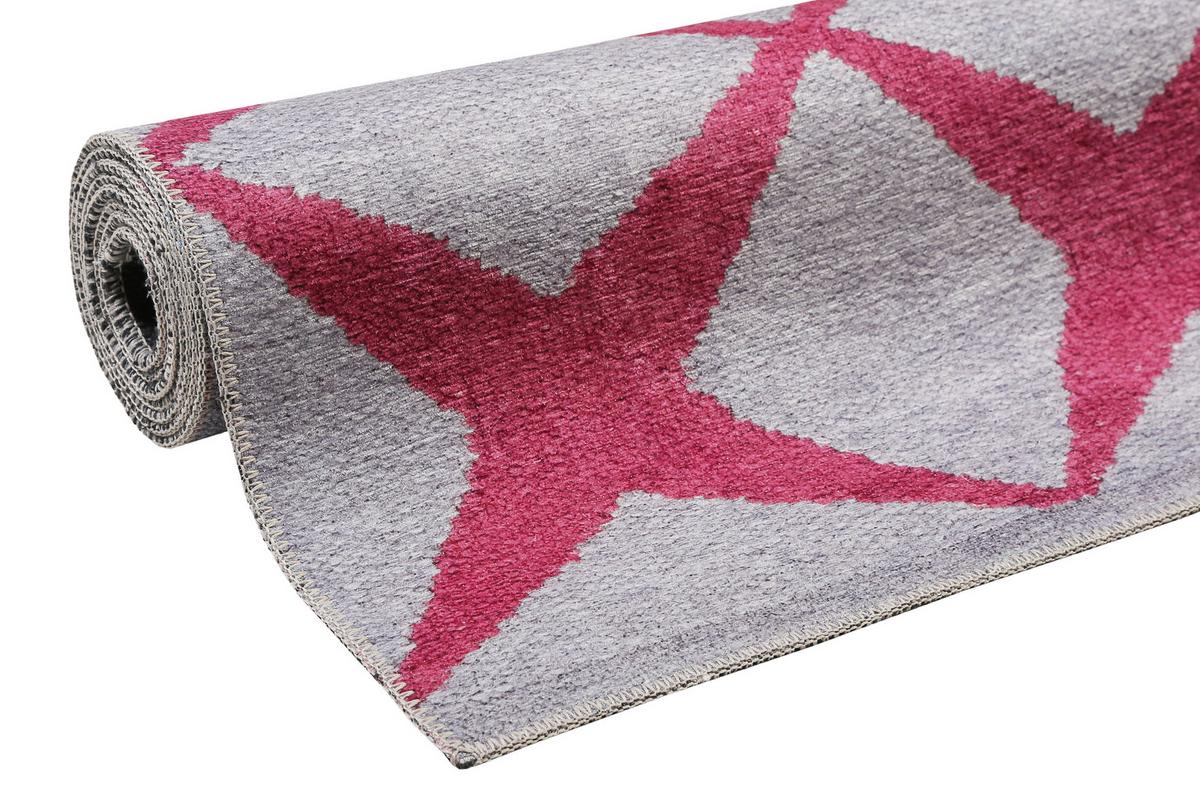 Webteppich Bordeaux/sandfarben Caledon 80x150 Cm - Sandfarben/Bordeaux, KONVENTIONELL, Textil (80/150cm) - Esprit