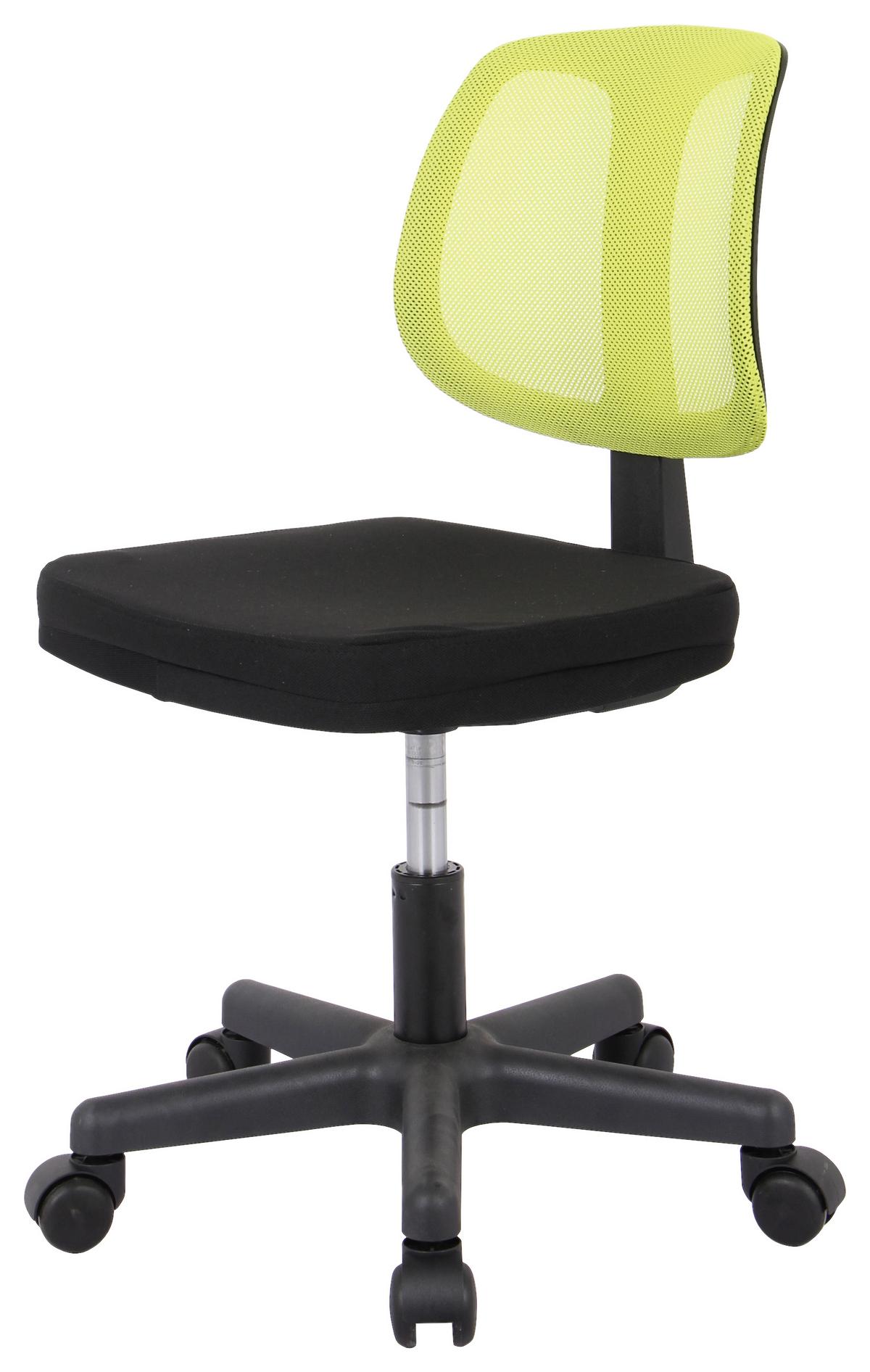 Bürostuhl Jerry Grün höhenverstellbar Bis 110 Kg - Schwarz/Hellgrün, MODERN, Kunststoff/Textil (43/76-88/47cm)
