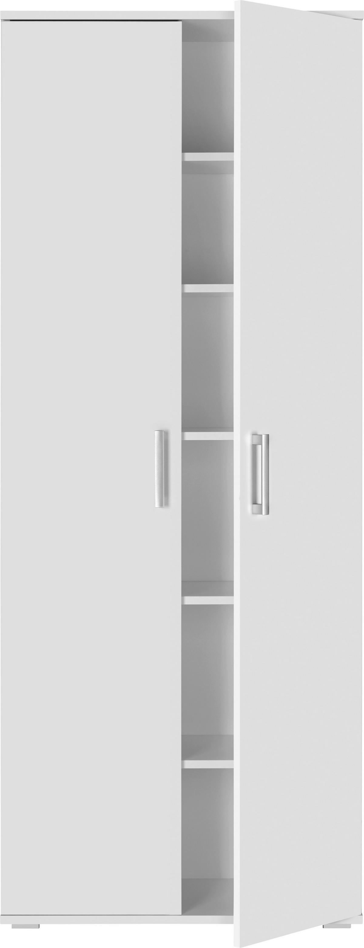 VIACÚČELOVÁ SKRIŇA JIMMY - biela/hliníková, Modern, kompozitné drevo/plast (70/179/34cm) - Mömax