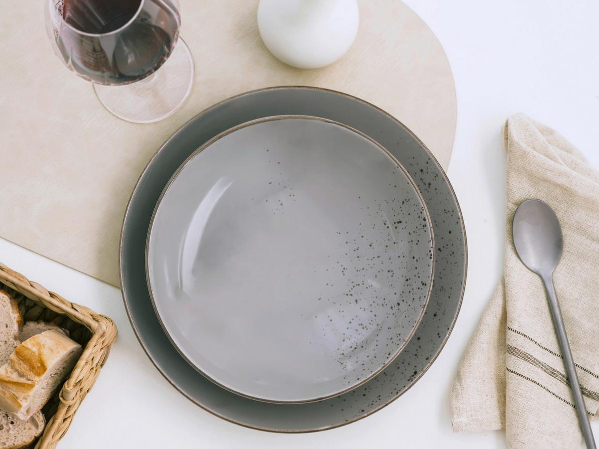 TAFELSERVICE 24972 NATURE COLLECTION STONE - Grau, Basics, Keramik - Creatable