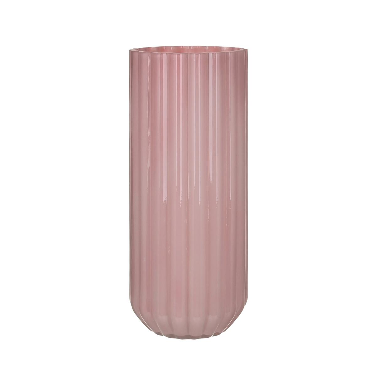 Dekovase Leyla - Pink, KONVENTIONELL, Glas (11.7/27.8cm) - Luca Bessoni