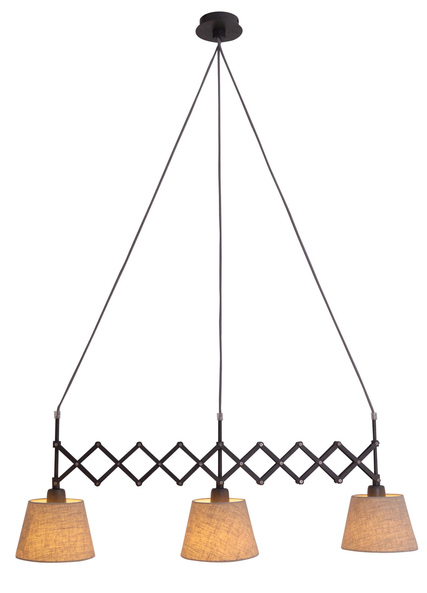 Hängeleuchte Adrienne H:130cm 3-Flammig, ausziehbar