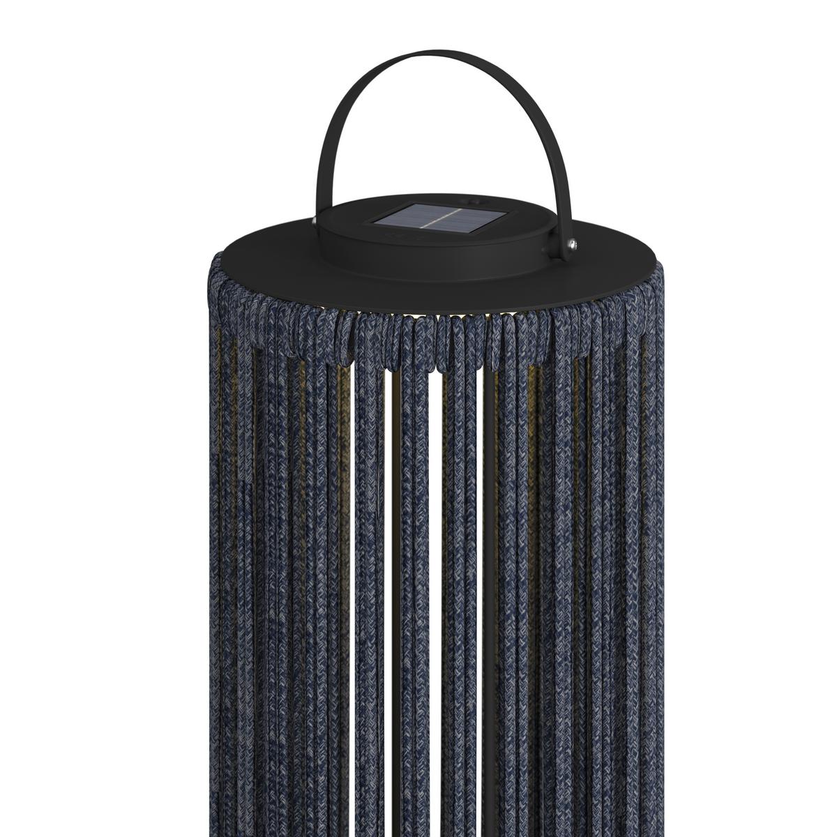SOLÁRNE SVIETIDLO MADONNA - čierna/tmavomodrá, Modern, kov/textil (22/54/22cm) - Bessagi Garden