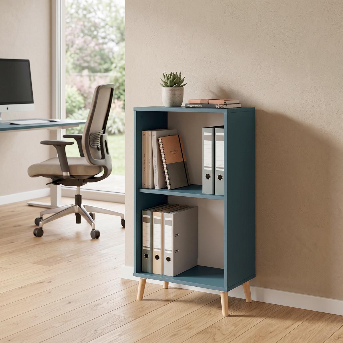 Aktenregal Serie 500 Blau B: 50,95 cm - Blau, MODERN, Holzwerkstoff (50,95/92,6/41cm) - MID.YOU