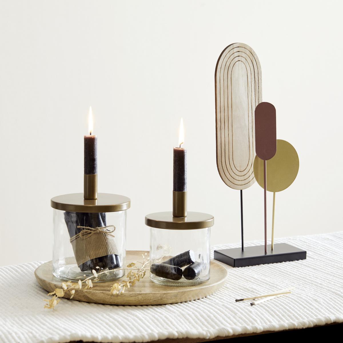 Sada dlhých sviečok Melia, 7 ks/bal. - čierna, Design, parafín (2,2/11cm) - Modern Living