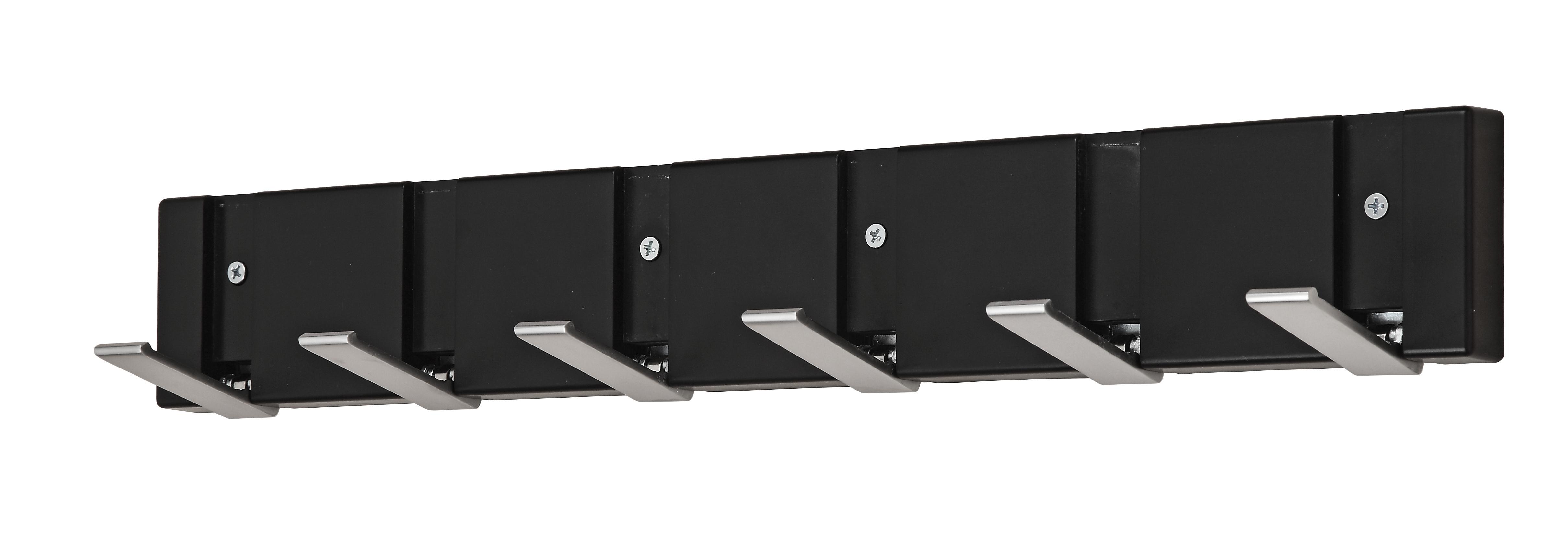 Fali Akasztó Andrea - Cink/Fekete, modern (48.4/7.2/2cm)