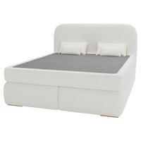 Boxspringbett Mit Topper 180x200 Isla - Beige/Buchefarben, Basics, Holz/Holzwerkstoff (180/200cm) - Livetastic