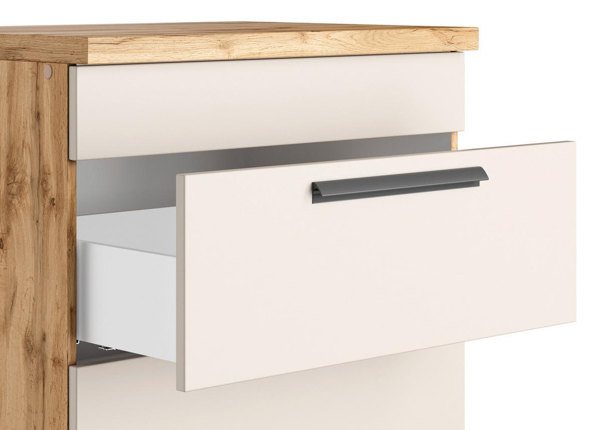 Küchenblock Aveiro Kaschmir/Eiche Wotan B: 280cm - Kaschmir/Eiche Wotan, Trend, Holzwerkstoff (280cm) - Held