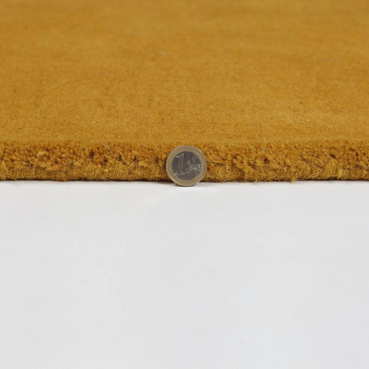 Wollteppich Naturfarben 230x60 cm - Gelb/Naturfarben, Basics, Textil (230/60cm)